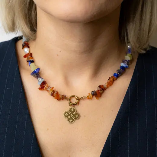 LYRA || Necklace with Natural Colorful Stones