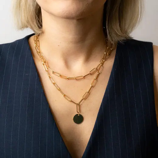 BELLE || Double Geometric Necklace