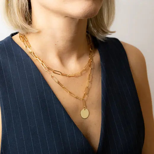 BELLE || Double Geometric Necklace