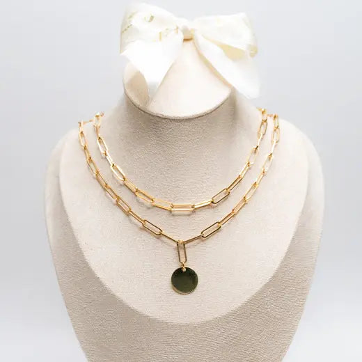 BELLE || Double Geometric Necklace