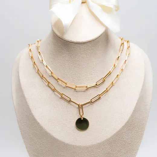 BELLE || Double Geometric Necklace