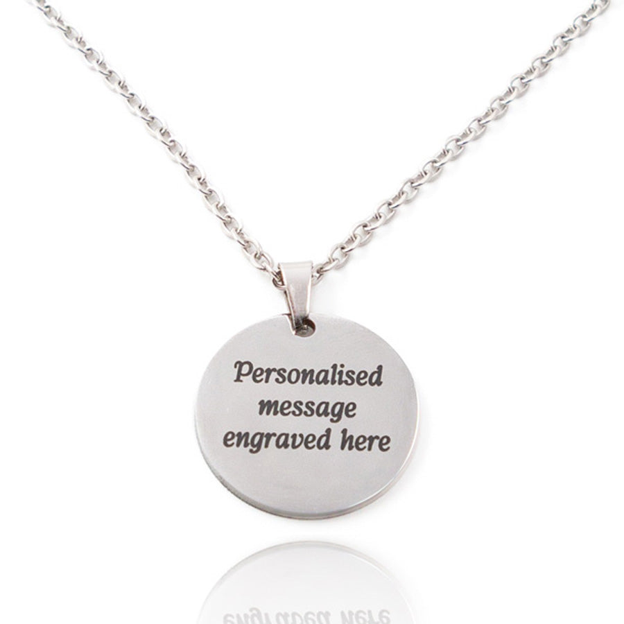 Personalised Engraved Pendant Necklace