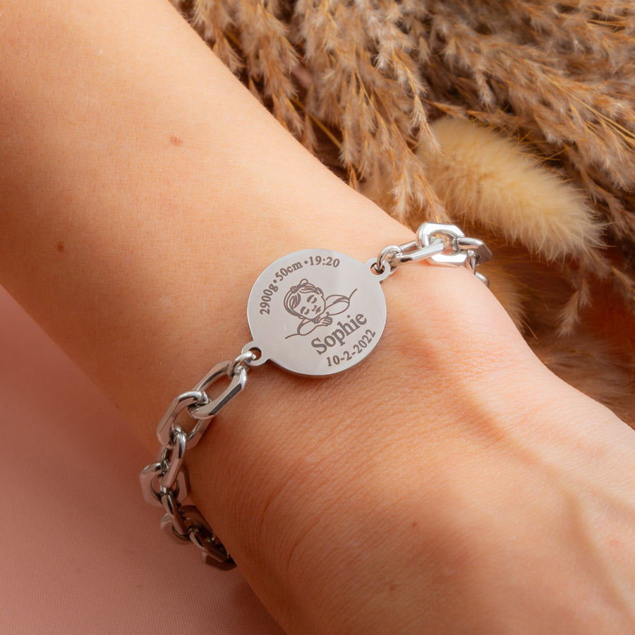 Personalised Baby Birth Bracelet