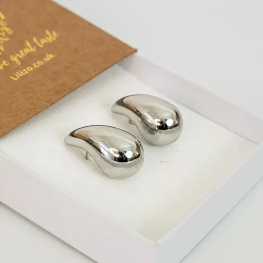 AURORA || Silver Teardrop Earrings
