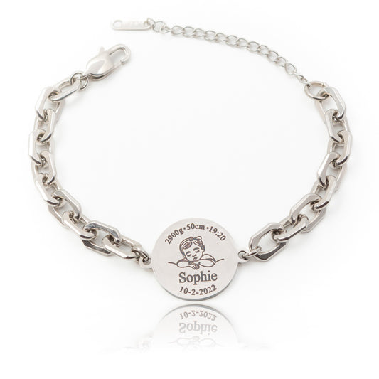 Personalised Baby Birth Bracelet