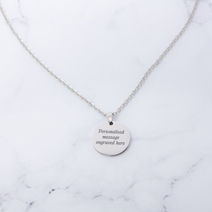 Personalised Engraved Pendant Necklace