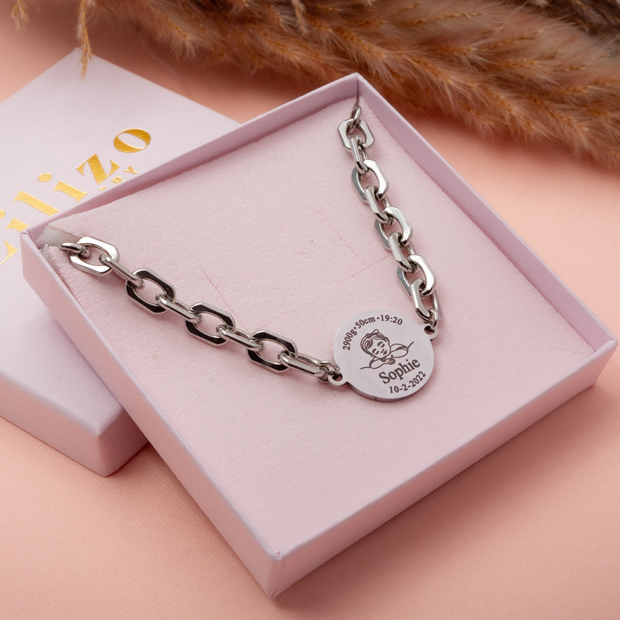 Personalised Baby Birth Bracelet