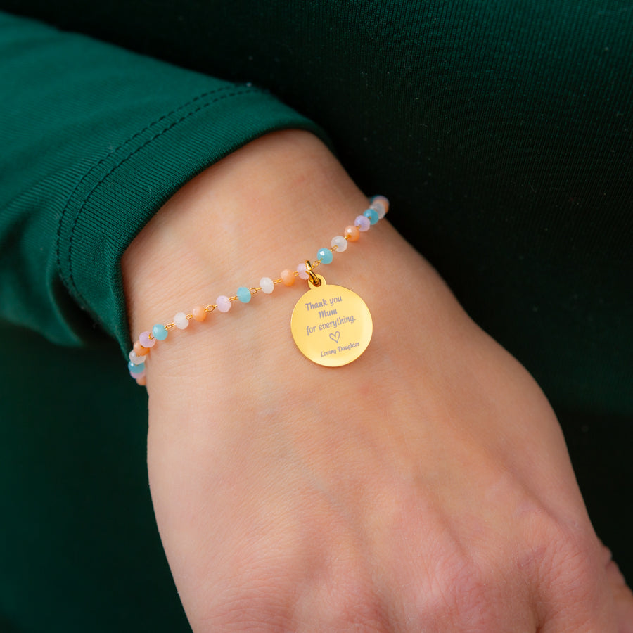 Handmade Personalised Beaded Bracelet