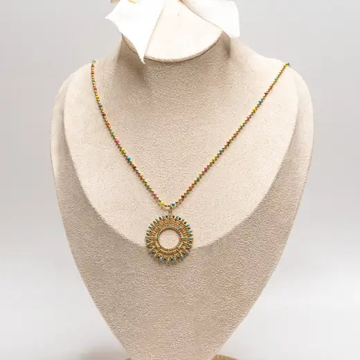 Rainbow Necklace with Ornament