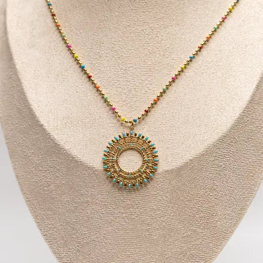 Rainbow Necklace with Ornament