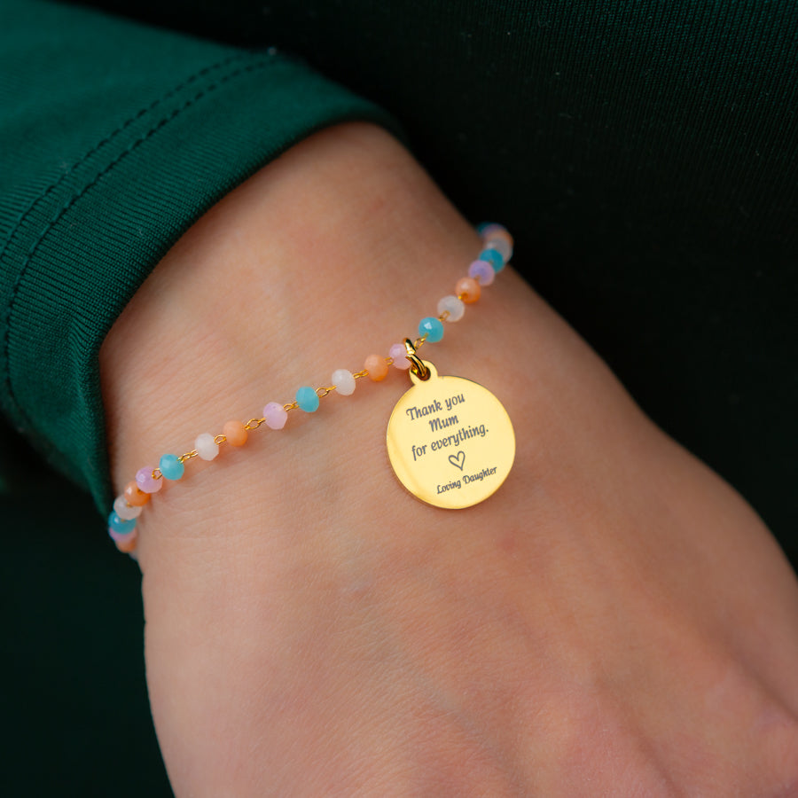 Handmade Personalised Beaded Bracelet