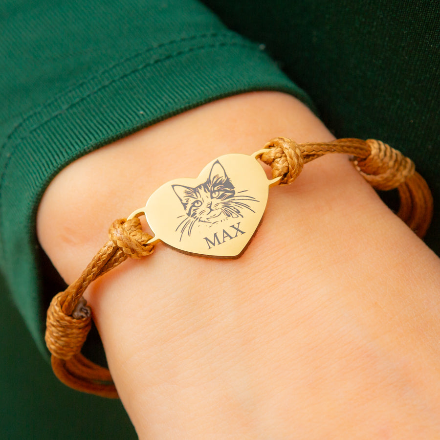 Personalised Pet Heart Bracelet