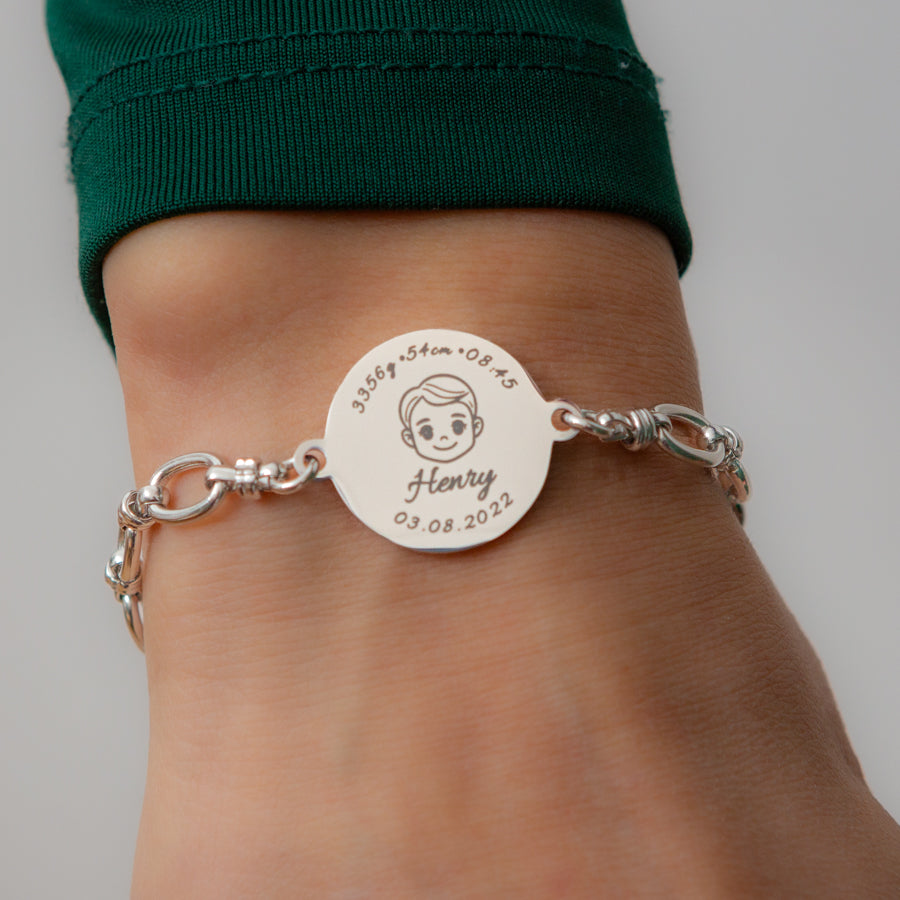 Personalised Baby Birth Bracelet