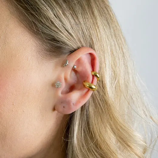 MISTRA || Gold Ear Cuff Earrings