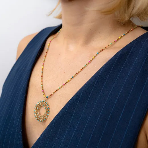Rainbow Necklace with Ornament