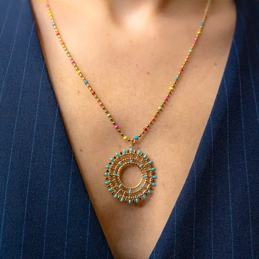 Rainbow Necklace with Ornament