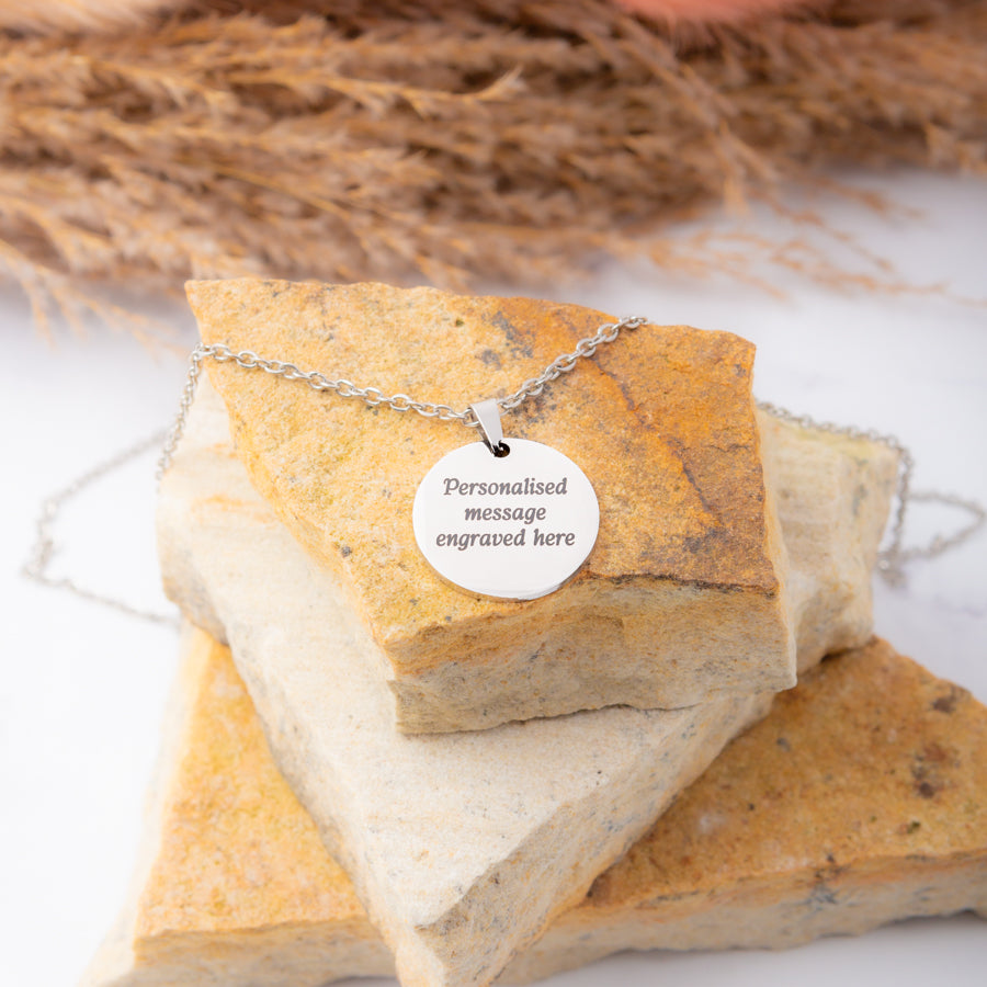 Personalised Engraved Pendant Necklace