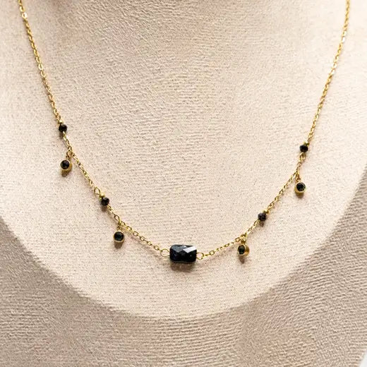 Golden Obsidian Elegance Necklace