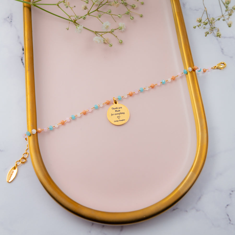 Handmade Personalised Beaded Bracelet