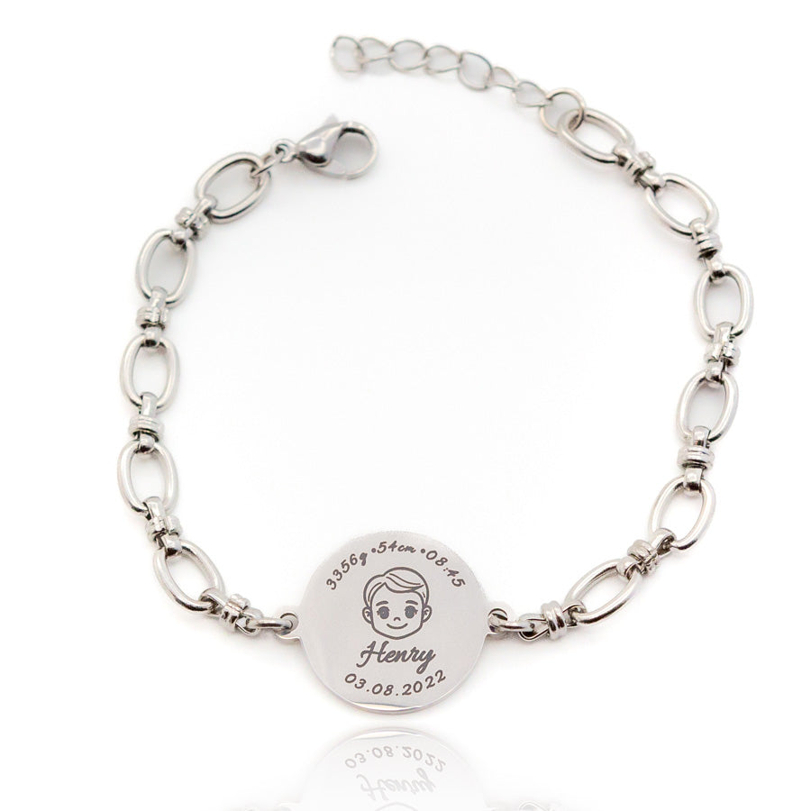Personalised Baby Birth Bracelet