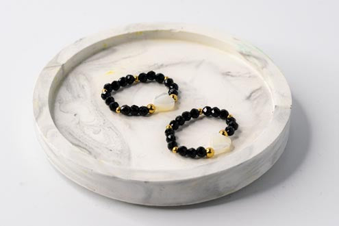 AMARA || Handmade Ring with Onyx