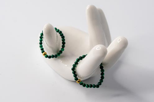 TESSA || Handmade Ring with Green Stones