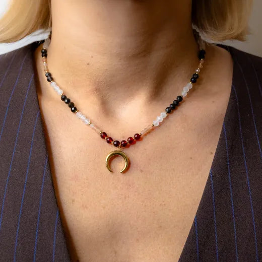 Crescent Onyx Necklace