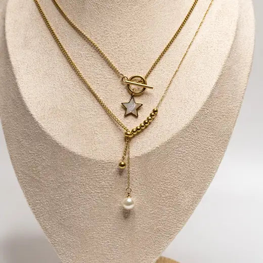 Double Chain Star Necklace