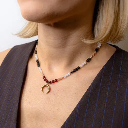 Crescent Onyx Necklace