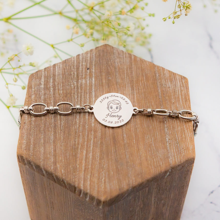 Personalised Baby Birth Bracelet