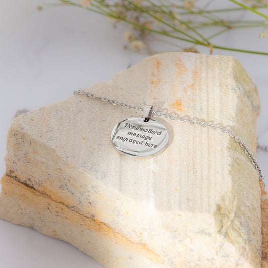 Personalised Engraved Pendant Necklace
