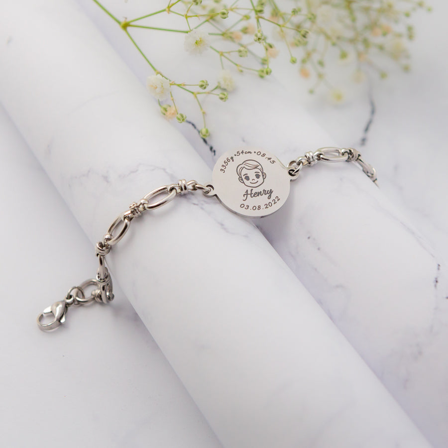 Personalised Baby Birth Bracelet
