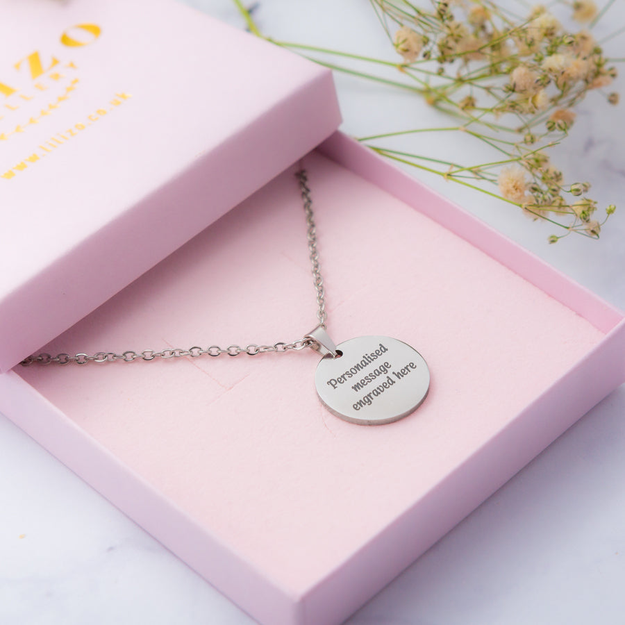 Personalised Engraved Pendant Necklace