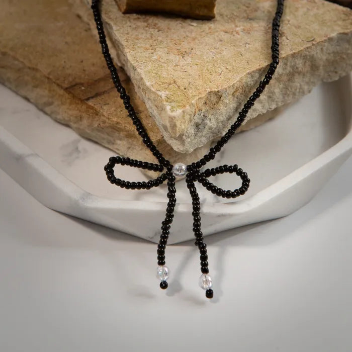 Bow choker necklace