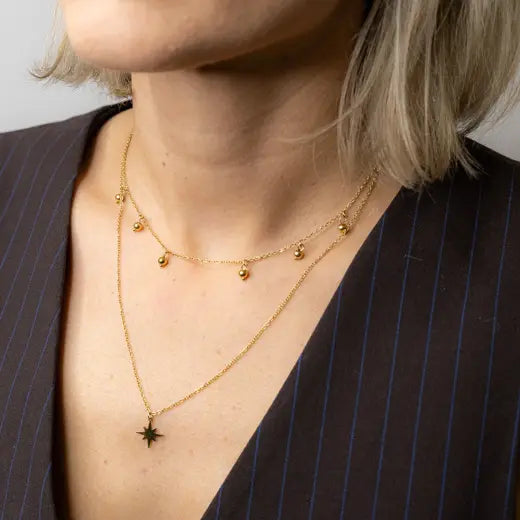 ZELIA || Double-Layered Necklace with a Star