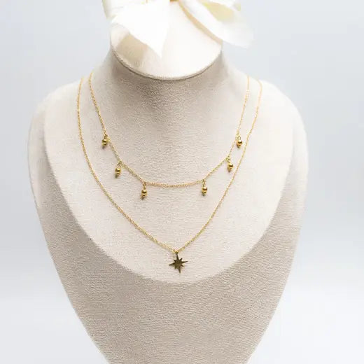 ZELIA || Double-Layered Necklace with a Star