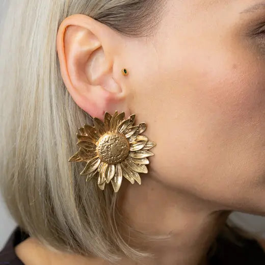 CASSIA || Sunflower Earrings