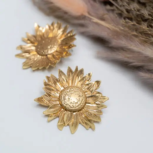 CASSIA || Sunflower Earrings