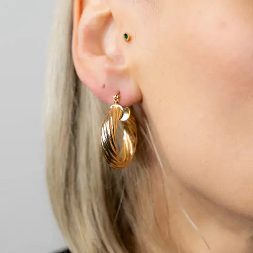 CYNTHIA || Twisted Hoop Earrings