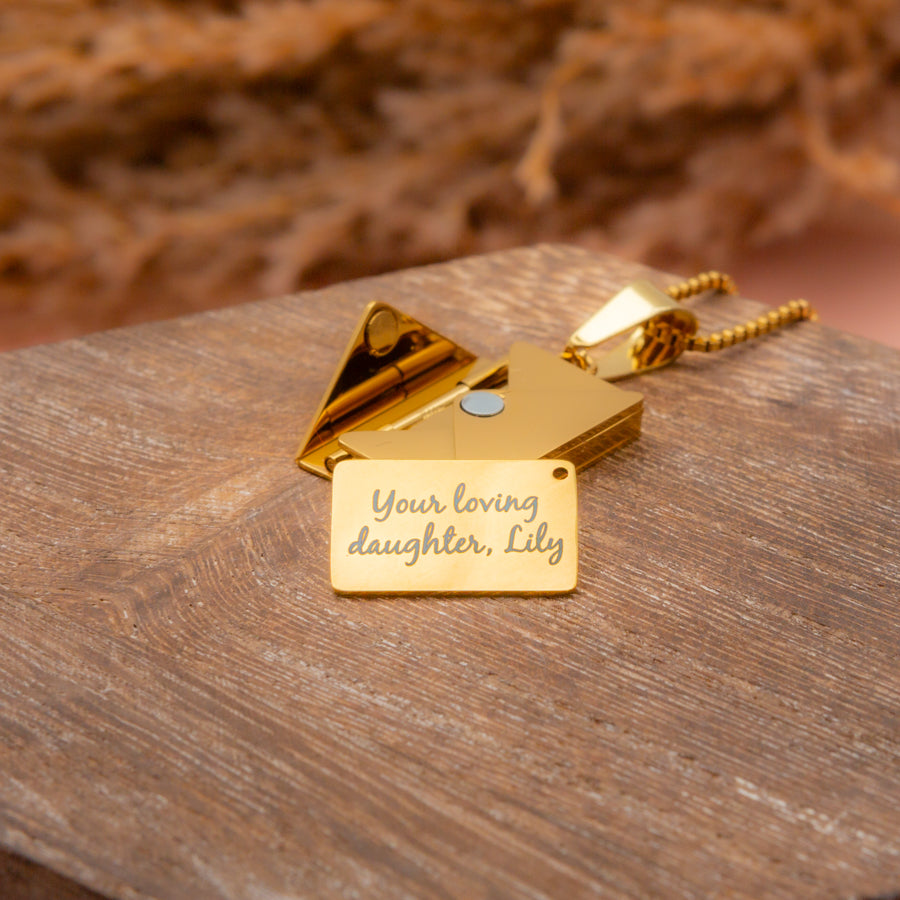 Personalised Envelope Pendant Necklace