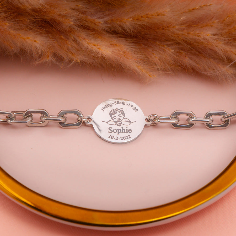 Personalised Baby Birth Bracelet