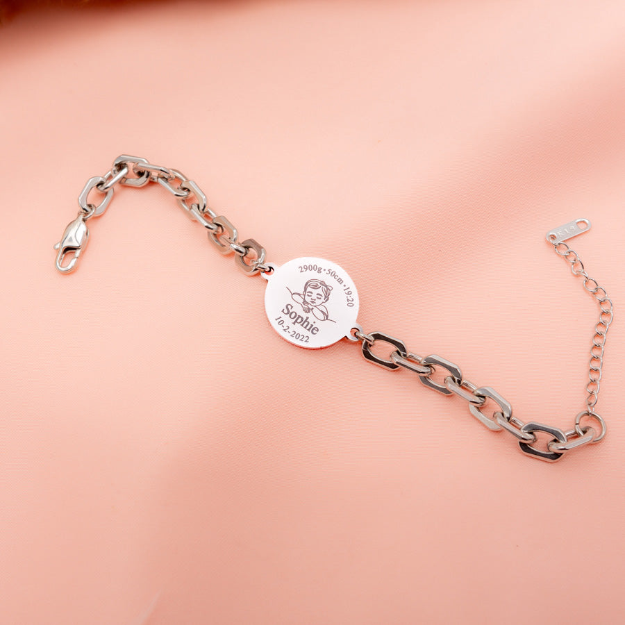 Personalised Baby Birth Bracelet