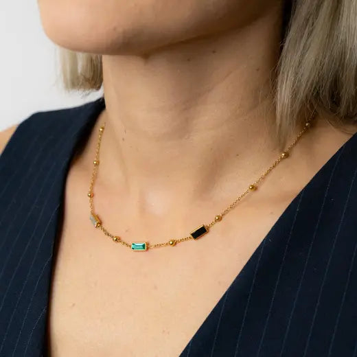 FLEUR || Necklace with Crystals