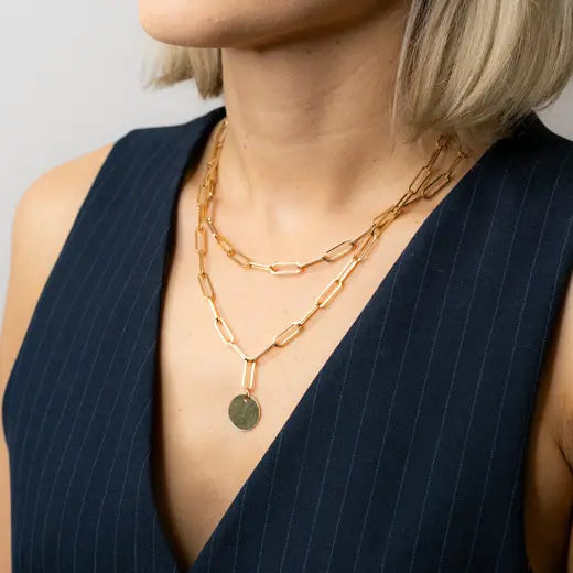 BELLE || Double Geometric Necklace