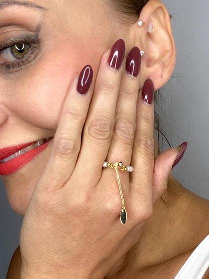 SERA || Handmade Ring with Natural Pearls