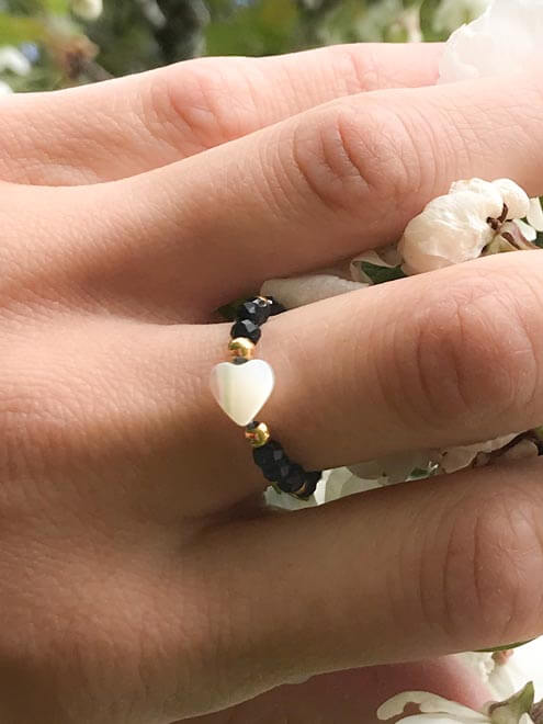 AMARA || Handmade Ring with Onyx
