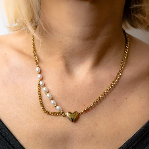 Pear Heart Necklace