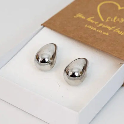AURORA || Silver Teardrop Earrings