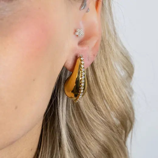 CELINA || Teardrop Earrings with Zircon