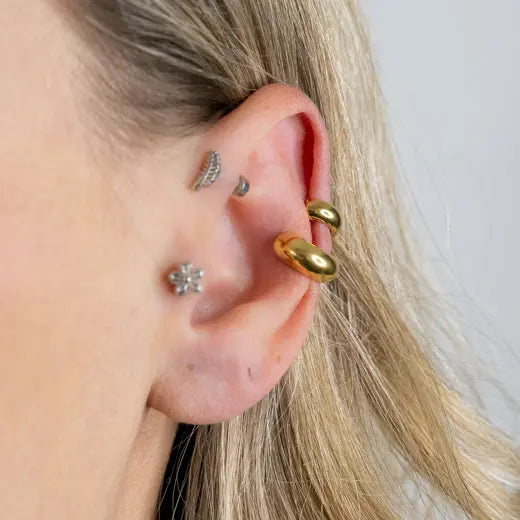 MISTRA || Gold Ear Cuff Earrings